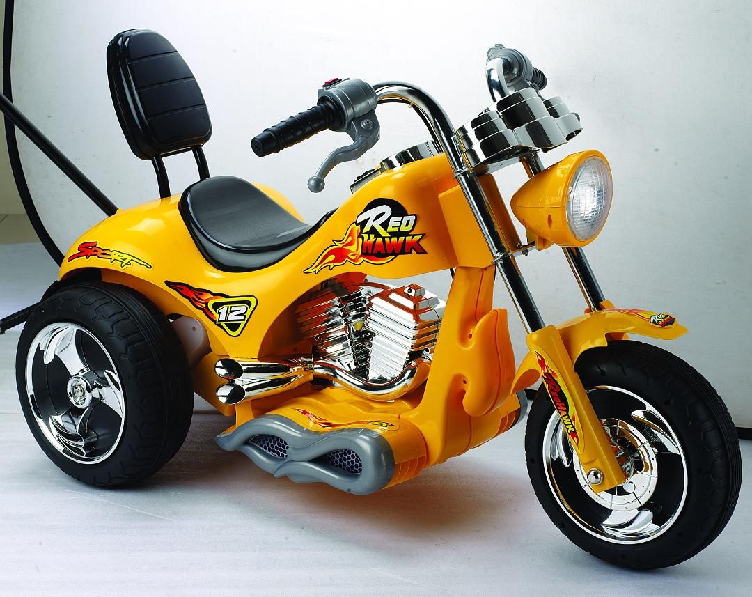 12 Volt Ride-on Chopper Trike Motorbike [Yellow]