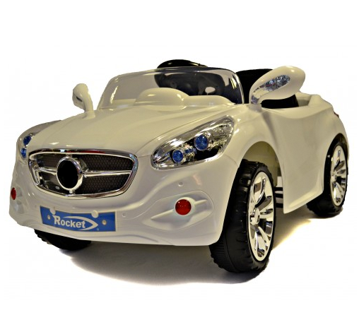 12v White Merc Style Kids Electric Roadster Car