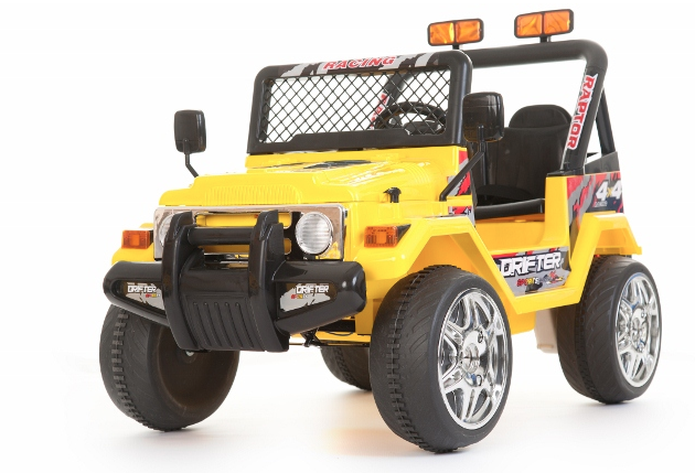 12v Yellow Two Seater Off Road Kids Electric Jeep