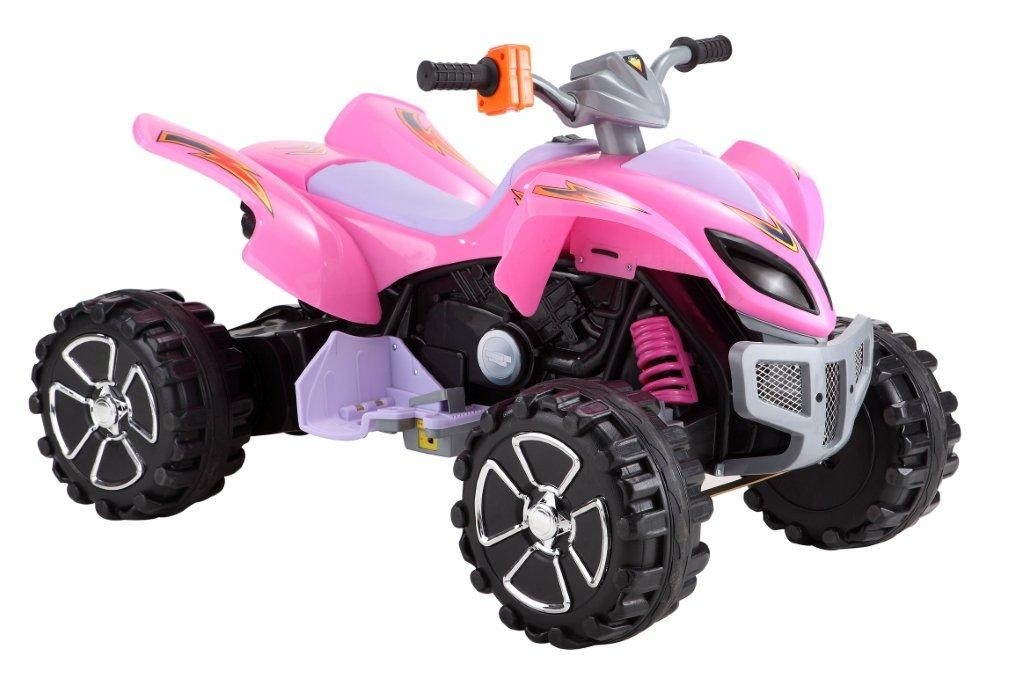 pink quad bike 12v