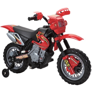6 Volt Battery Powered Childs Dirt Bike Motorbike + Stabilizers