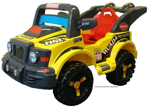 6 Volt Yellow Ride-On 4x4 Truck, MP3 & Remote Controls