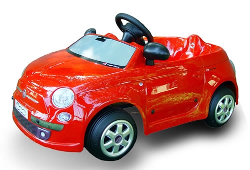 6v Ride On Fiat 500 Red Kids Car