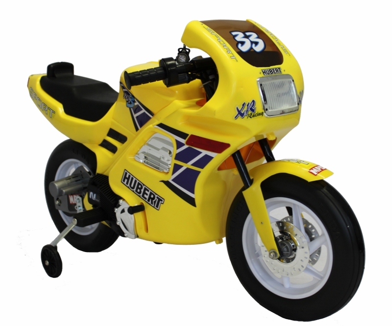 6v Yellow Superbike Kids Motorbike & Stabilisers