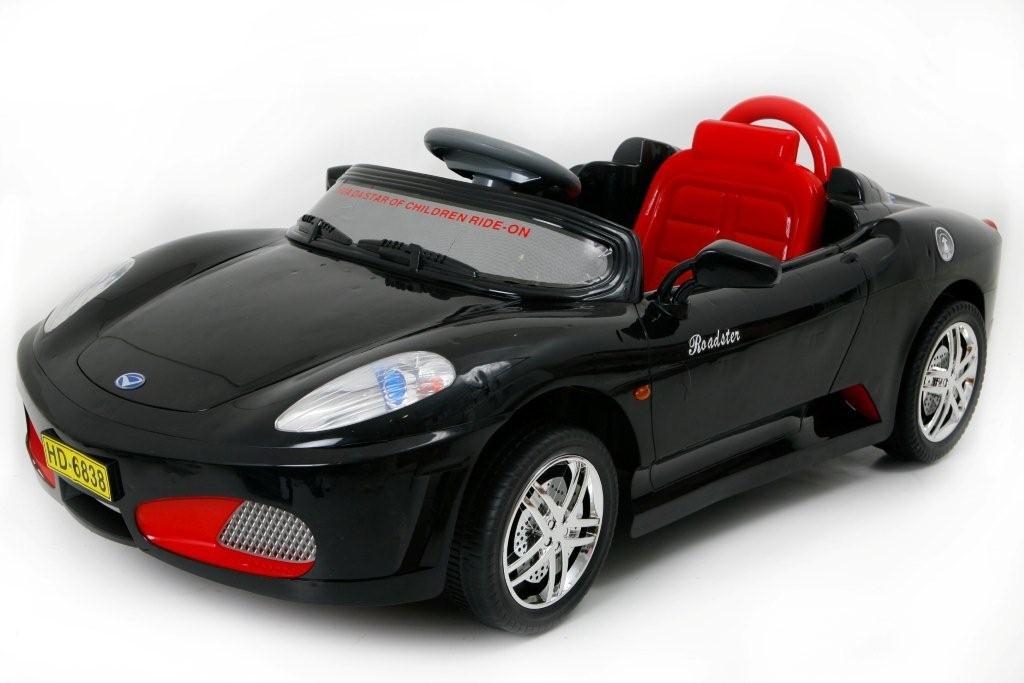 Black Ferrari Style 6v Ride-On Sports Car