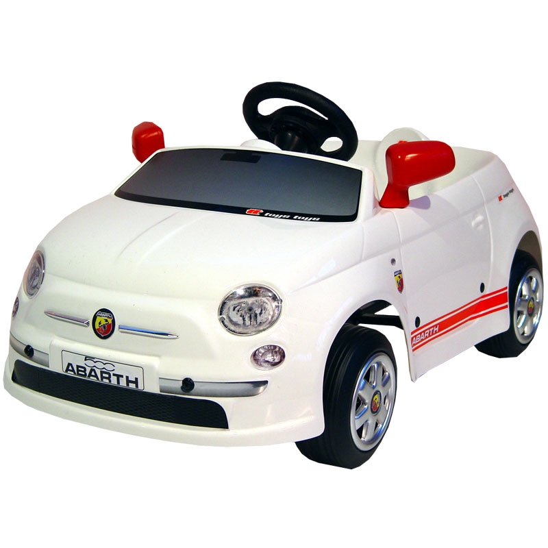Fiat 500 White Abarth Pedal Ride On