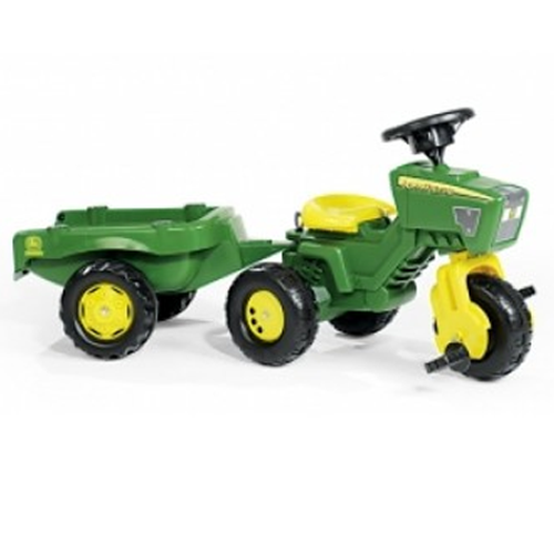 John Deere Pedal Tricycle Tractor and Trailer