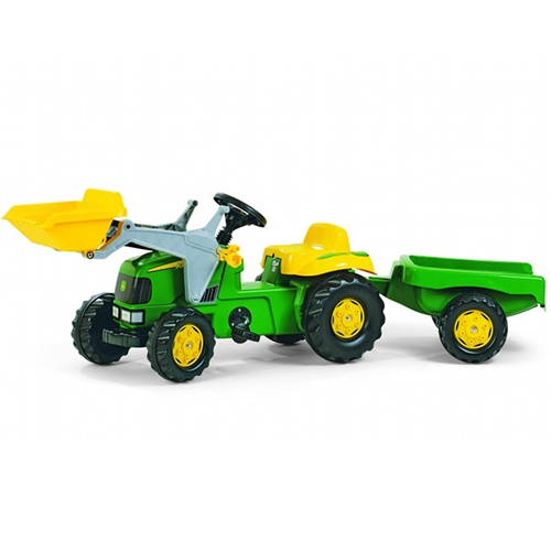 John Deere Quality Childrens Digger and Trailer Pedal Car