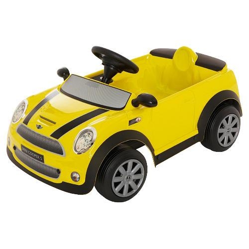 Kids Yellow Mini Cooper Pedal Car