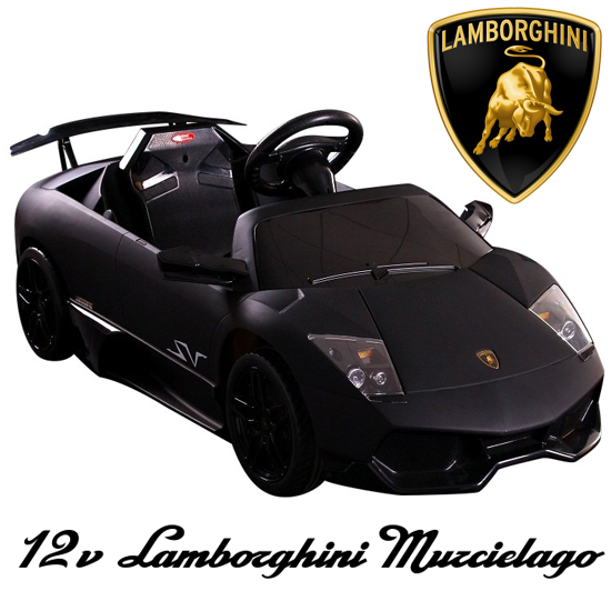 Licensed Kids 12v Black Lamborghini Murcielago SV Car