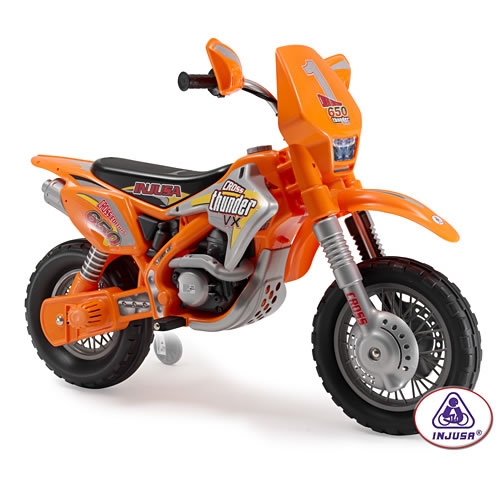 Orange 12v Injusa Moto X Scrambler Ride-on MotorBike