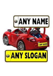 Personalised Number Plate For Kids Electric Cars