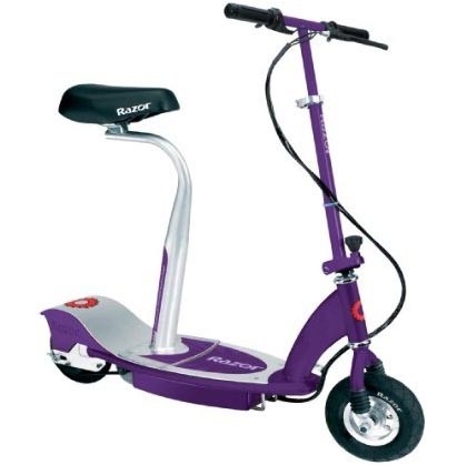 Purple Razor E100s Electric Scooter With Seat