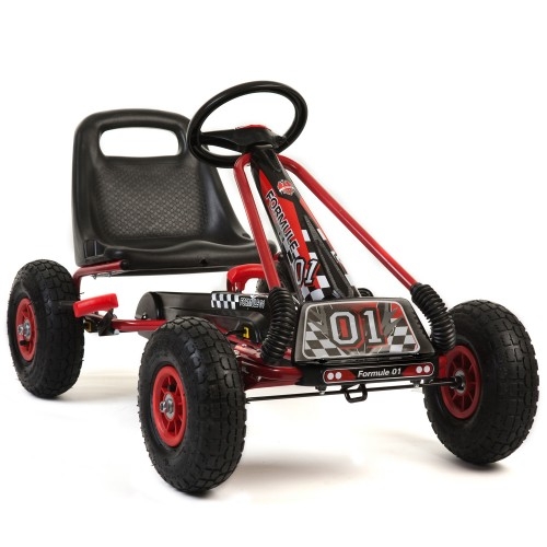 Racing Red and Black Cool Pedal Go Kart