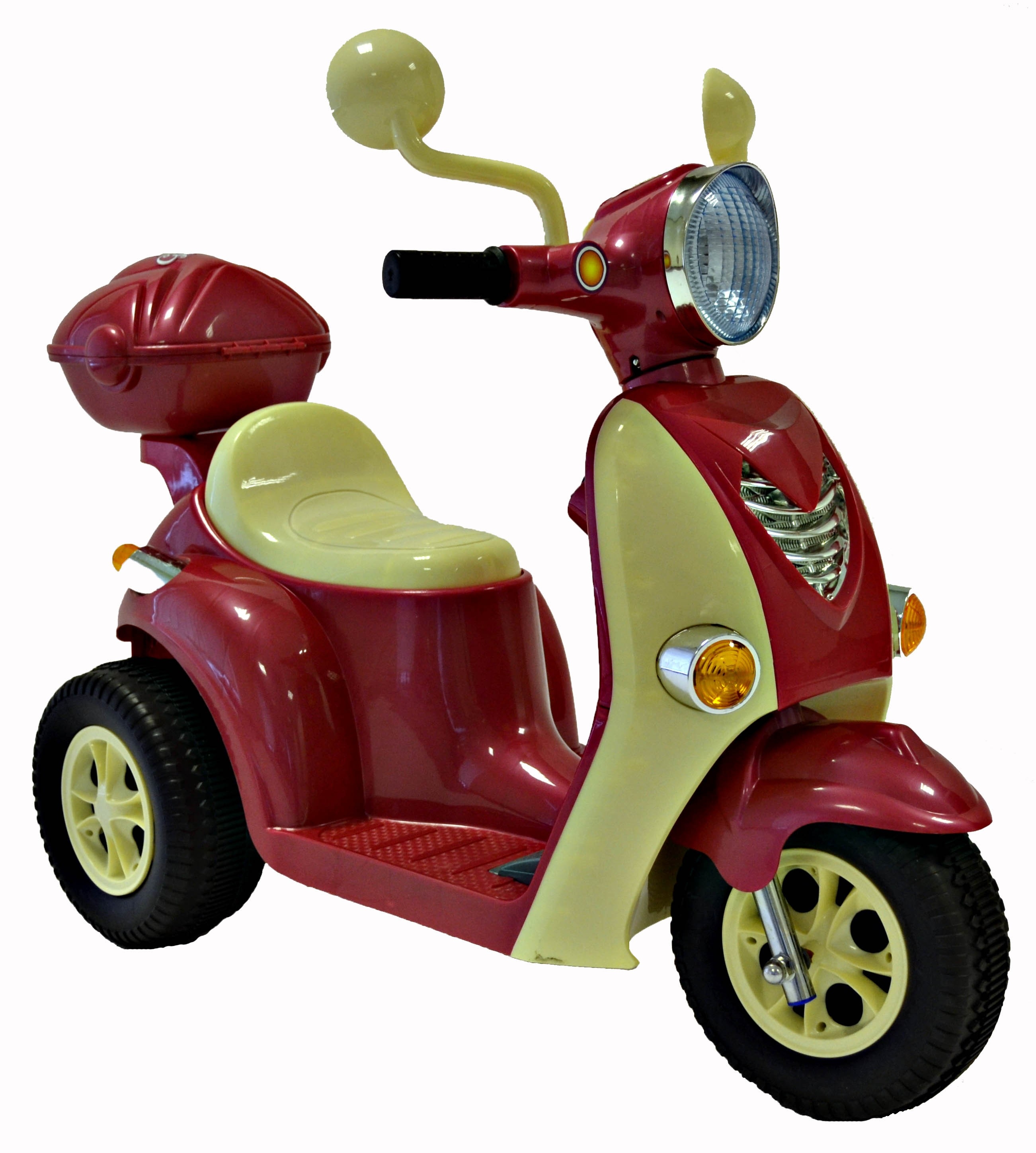 Raspberry Red Girls Mini Mod 6v Electric Moped