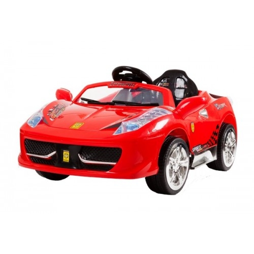 Red Ferrari 458 Style Childs 6v Ride On with Parental Controls