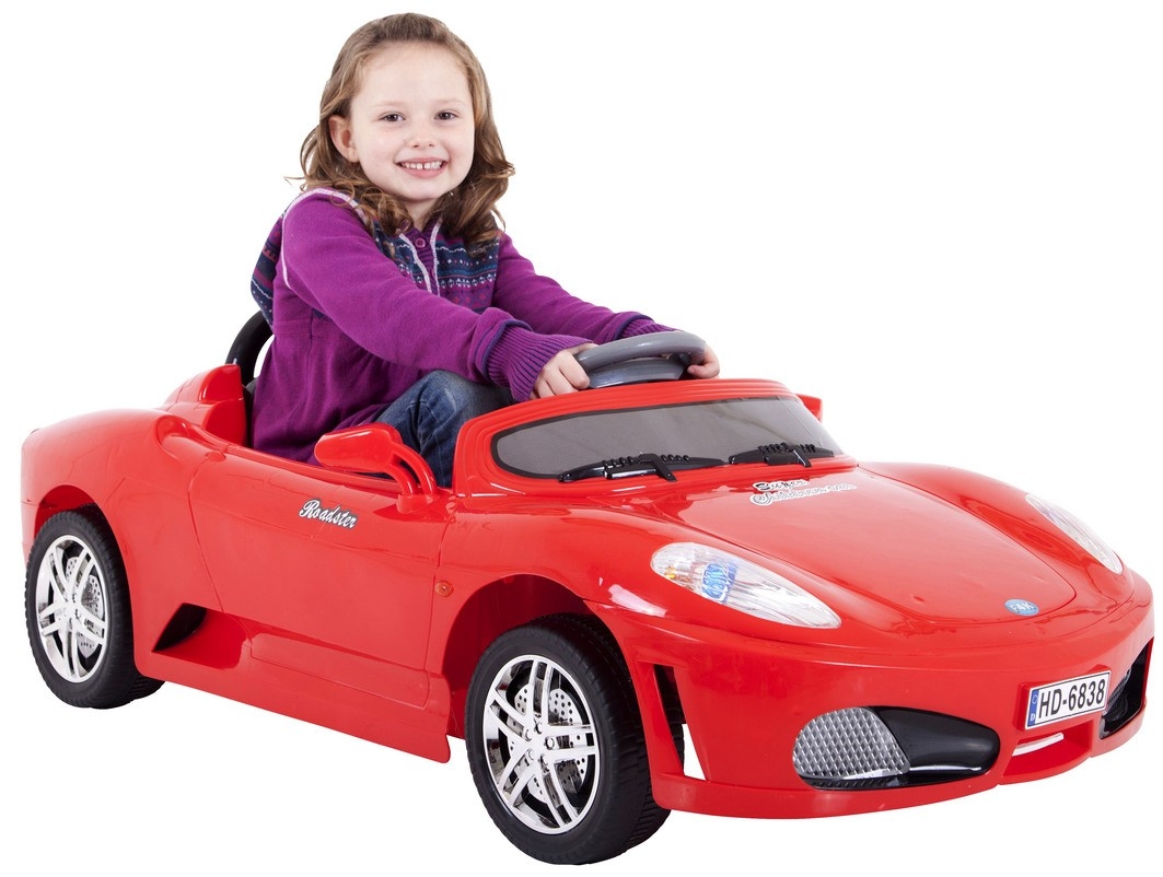 Red Ferrari Style 6v Ride-On Sports Car