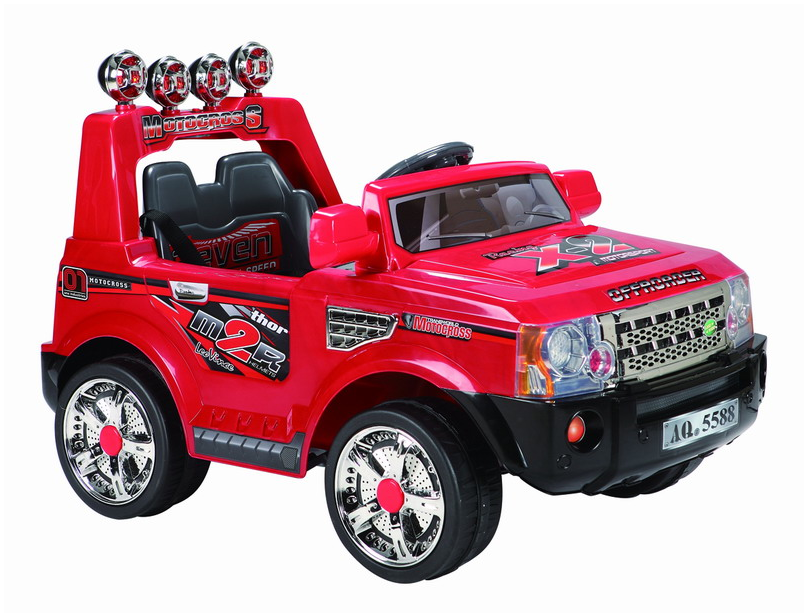 Red Land Rover Style 12v Ride-On Battery Jeep