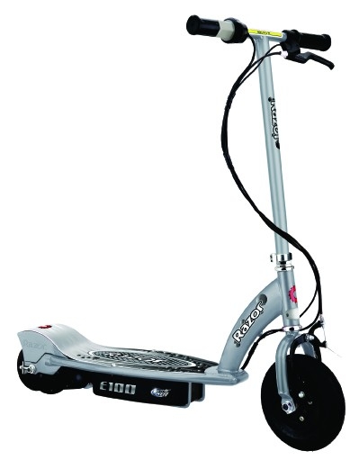 Silver E100 Kids Electric Scooter