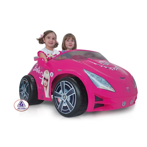 Stunning 12v Injusa Pink Barbie 2 Seat Ride-on Jeep