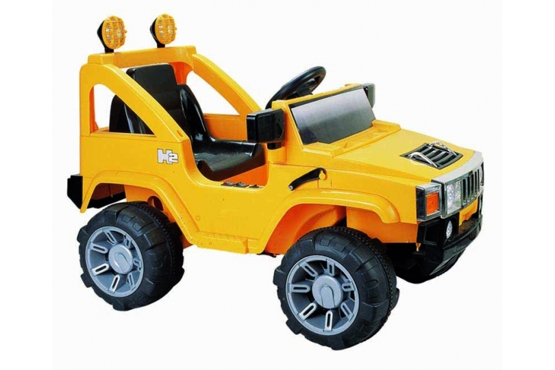 Yellow 12v Single Ride On Hummer with Parental Control