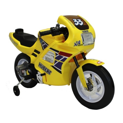 Yellow 6v Ride-on Superbike Motorbike with Stabilizers